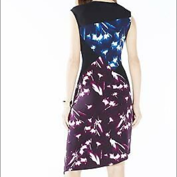 BCBGMaxAzaria Daphney Dress Blue Black Purple Sz S - Picture 10 of 10